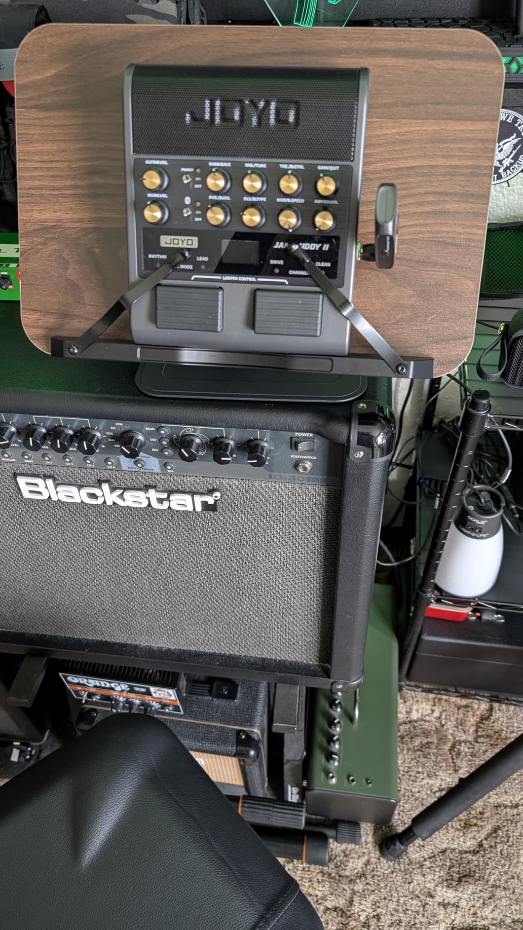 JOYO 10W Portable Guitar Practice Amp & Multi-Effects Pedal Combo Amplifier with Footswitch, OTG Recording, Bluetooth, 14 Amp Models, 3-Band EQ, 36 Drum Patterns & Looper customer photo 1