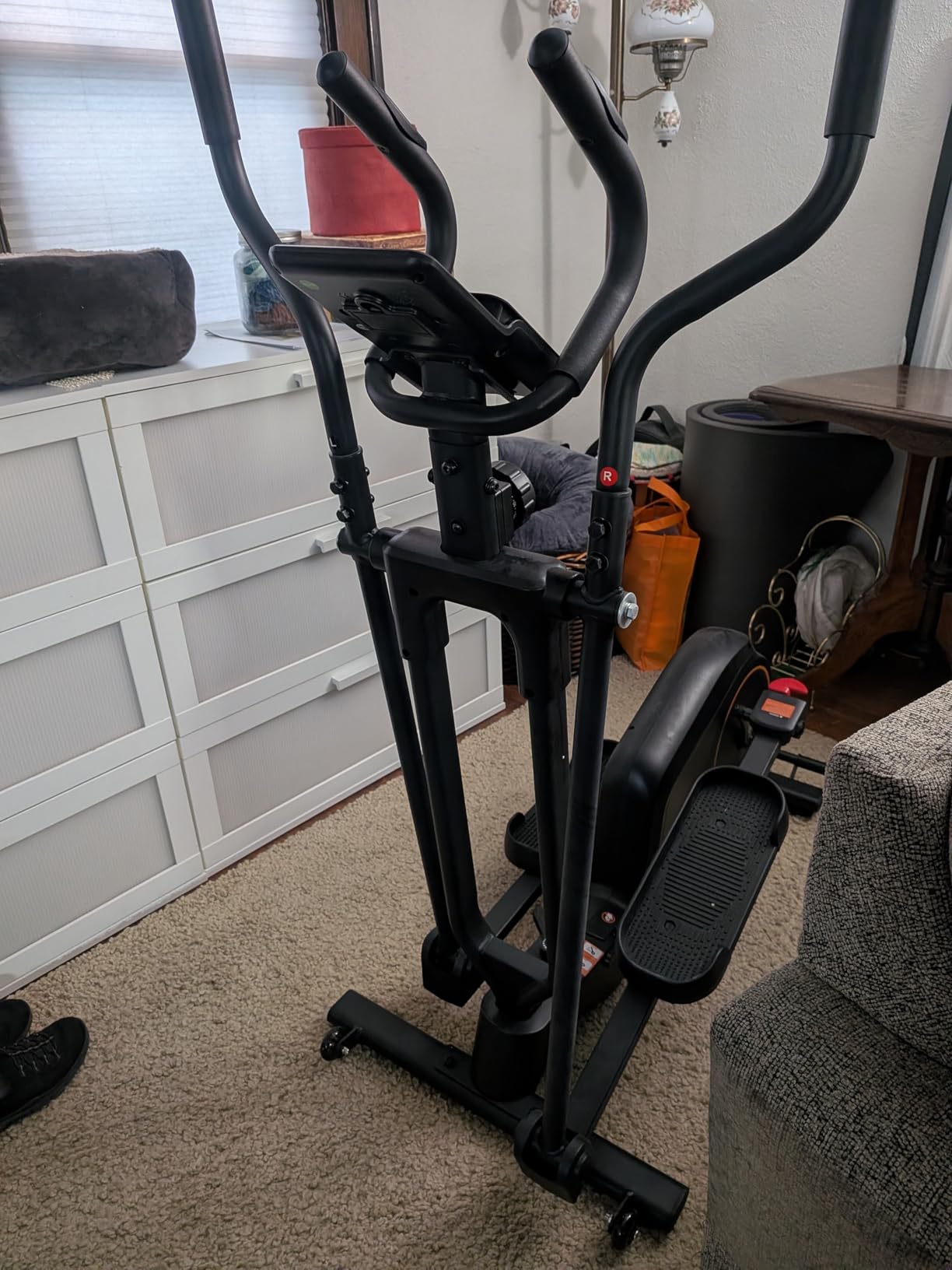 YOSUDA Foldable Elliptical Exercise Machine for Home, 15IN Stride Compact Folding Elliptical Training Machine Only 2 sq ft for Small Spaces, Elliptical Cross Trainer with 16 Magnetic Resistance Levels customer photo 1