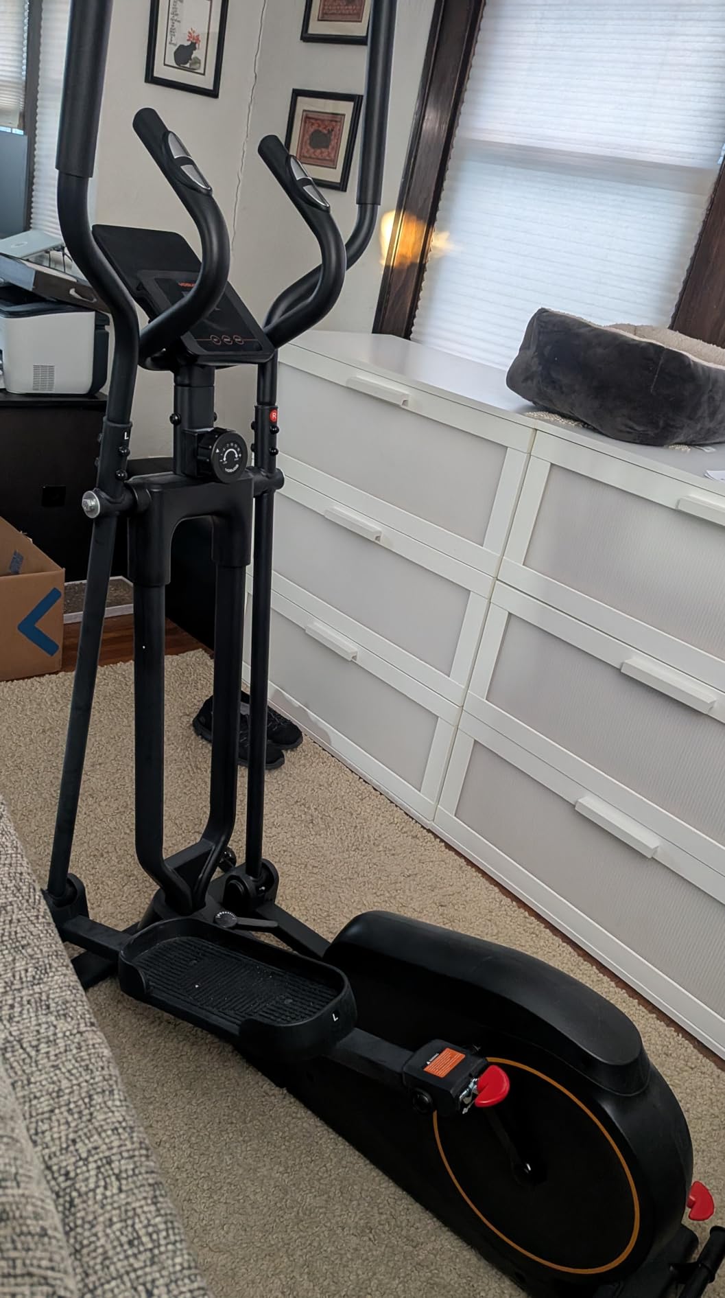 YOSUDA Foldable Elliptical Exercise Machine for Home, 15IN Stride Compact Folding Elliptical Training Machine Only 2 sq ft for Small Spaces, Elliptical Cross Trainer with 16 Magnetic Resistance Levels customer photo 2