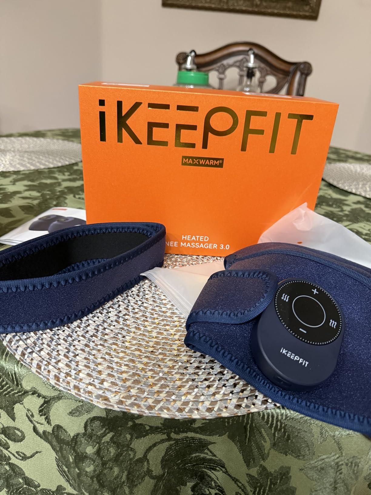 IKEEPFIT Cordless Knee Massager with Heat Vibration for Pain Relief MAXwarm 3.0 [2026 Upgraded] - Electric Heated Knee Brace with 3 Heat Levels and 3 Massage Mode, for Men Women (Blue, 2-Pack) customer photo 1