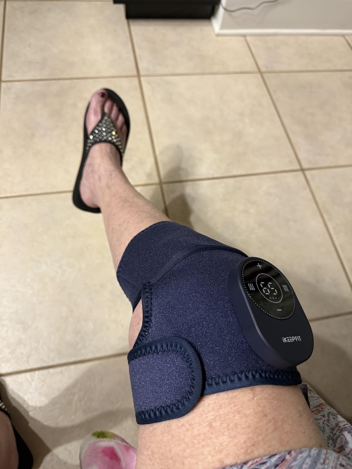 IKEEPFIT Cordless Knee Massager with Heat Vibration for Pain Relief MAXwarm 3.0 [2026 Upgraded] - Electric Heated Knee Brace with 3 Heat Levels and 3 Massage Mode, for Men Women (Blue, 2-Pack) customer photo 2