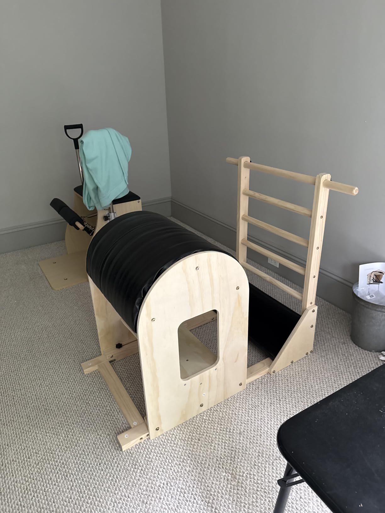 Pilates Ladder Barrel, Wooden Spine Corrector Pilates Machine for Home Workout, Pilates Arc for Balance, Core Strengthening and Stretching customer photo 1