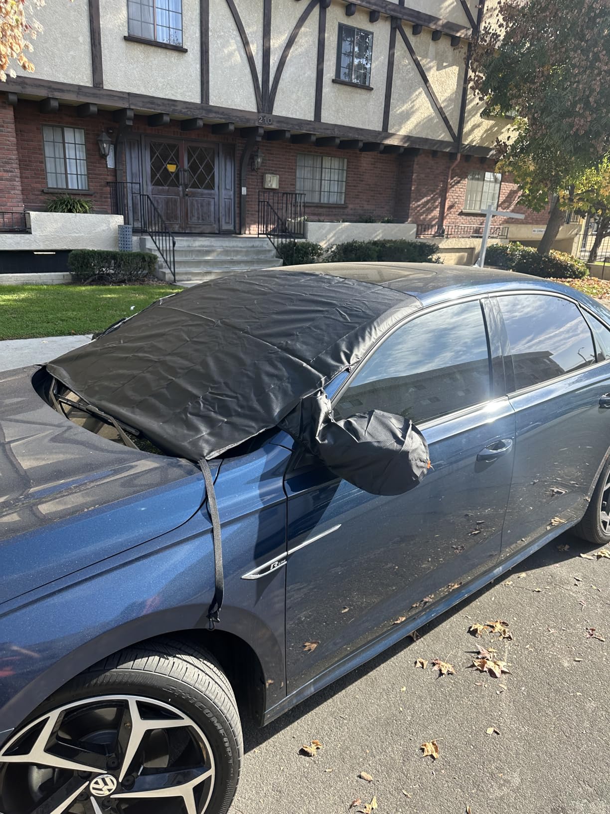 Magnetic Windshield Cover for Snow and Ice, Winter Frost Protector with Side Window & Mirror Covers,Universal Fit for Car, SUV, Truck, Van,Windproof Waterproof Frost Protection customer photo 2