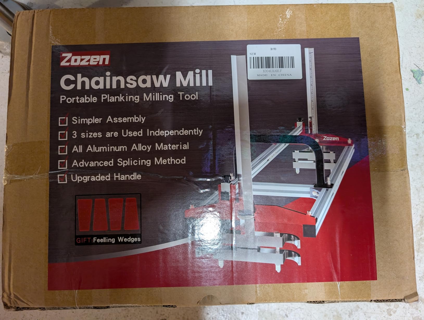 Zozen Chainsaw Mill 2.0, Portable Sawmill - Comfort Handle, 3 Adjustable sizes=