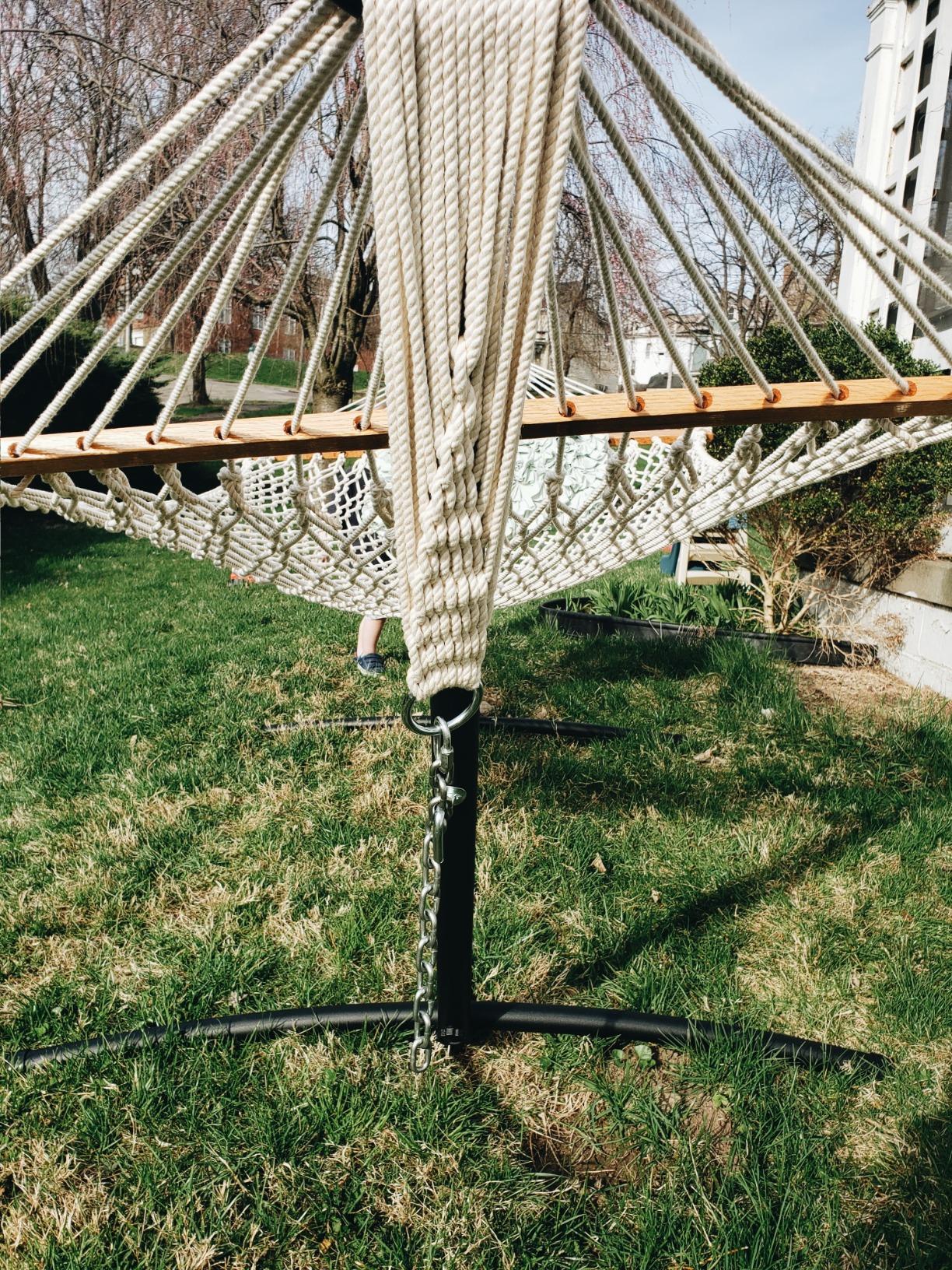 FDW Portable 9FT Hammock Stand, Heavy Duty Hammock Stand, Portable Steel Stand Only for Outdoor Patio or Indoor with Carrying Case (No Hammock) customer photo 2