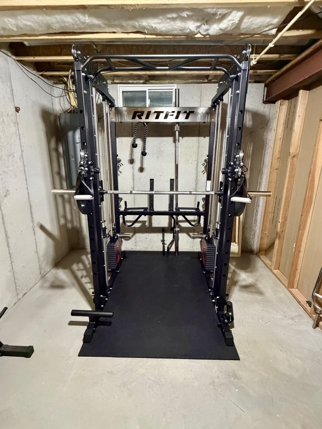 RitFit M1 Pro Smith Machine Package, All-in-One Power Cage with Weight Stack Set, Includes LAT Pulldown & Cable Crossover System for Home Gym customer photo 2