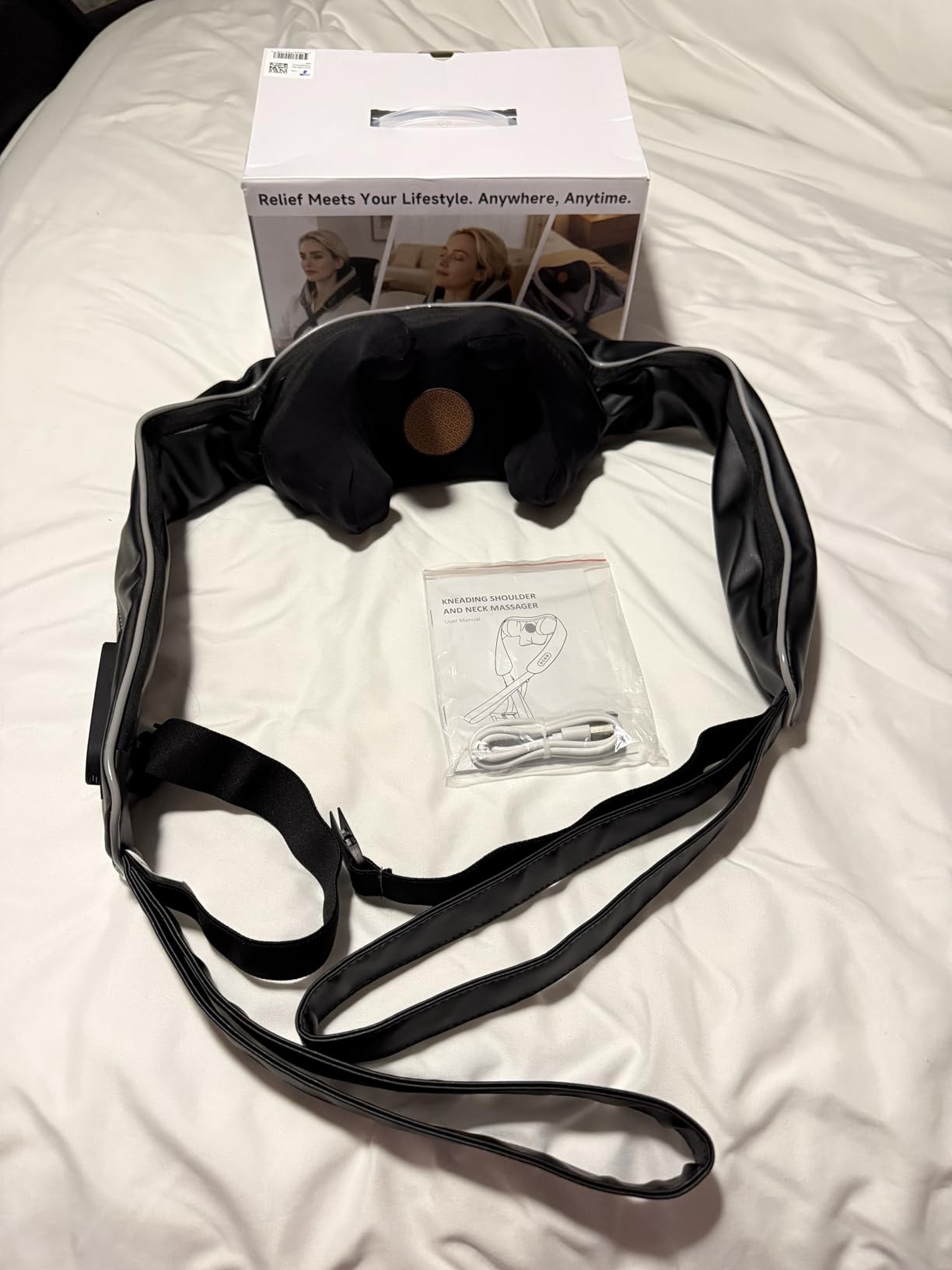 6D Neck Massager for Pain Relief Deep Tissue, Kneading Shiatsu Neck and Shoulder Massager with Heat,Cordless Massager for Back and Shoulder Pain, Mothers Day Gifts for Women Fathers Day Men customer photo 1