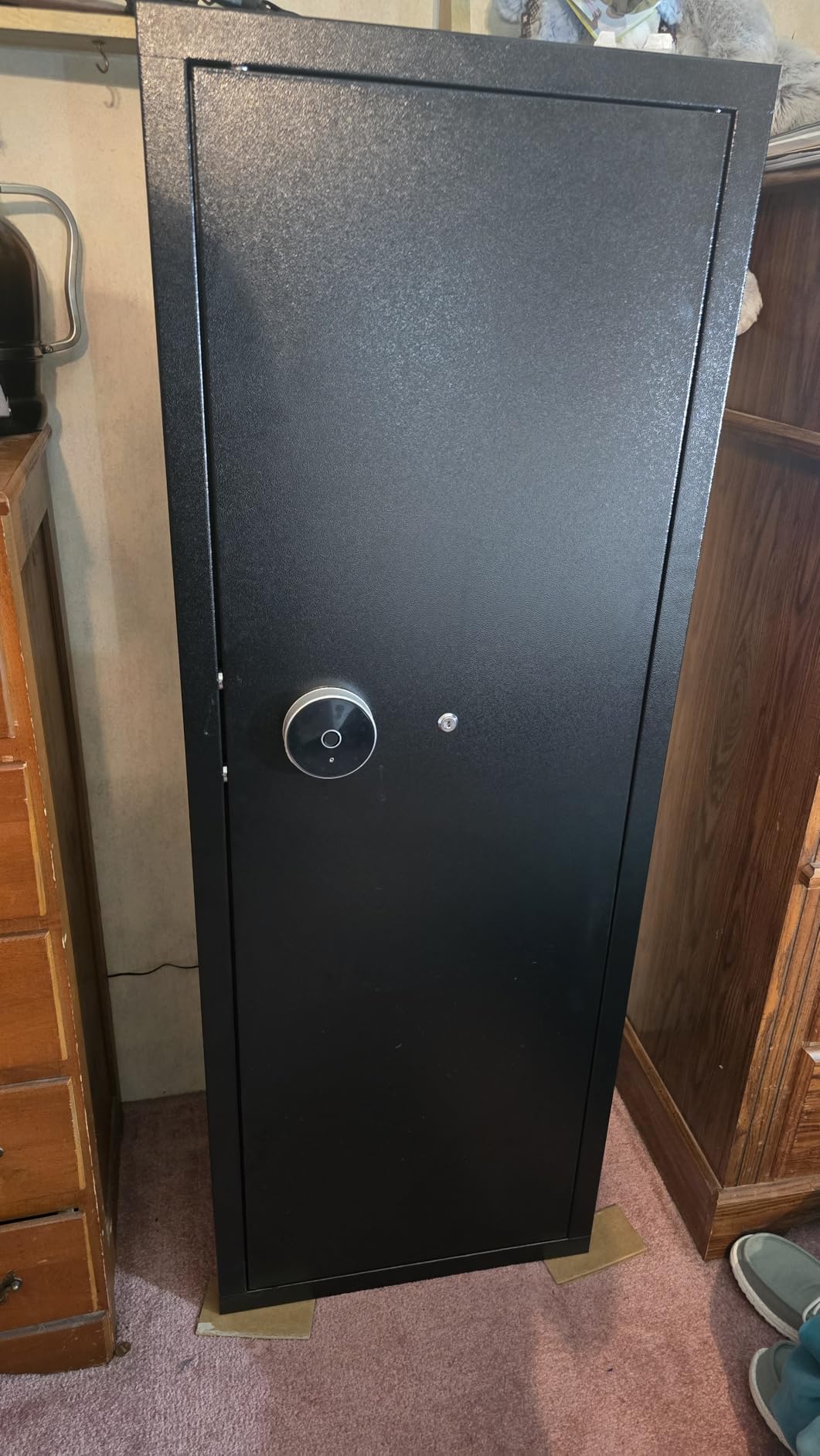 KAER 12-15 Gun Safe, Biometric Gun Safes, Rifle safe, Gun Safe for Rifles and Pistols, Gun Cabinet for Home & Hunting with Gun Racks and Removable Shelves, Suitable for AR15 customer photo 2