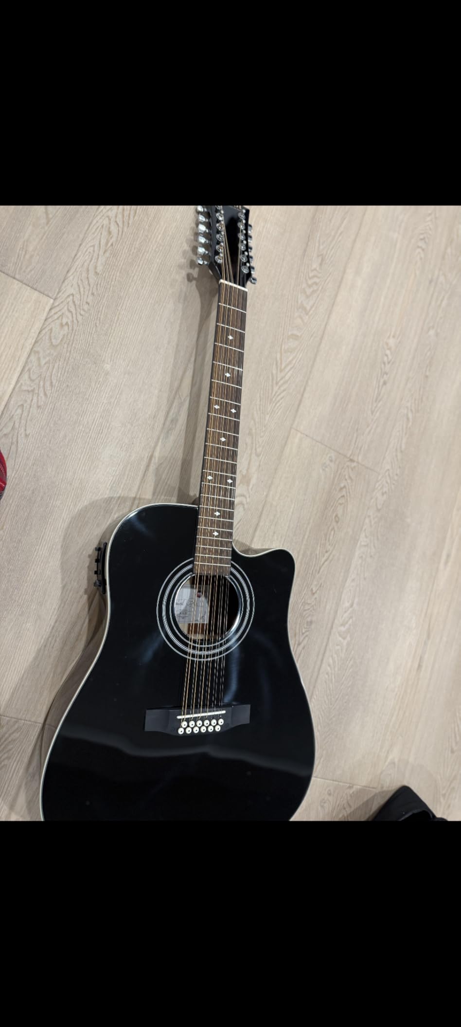 AKLOT 12-String Acoustic Electric Guitar: Mahogany Back and Sides with Spruce Top, 41-inch Cutaway Body, Built-in Pickup; Deluxe Set Includes Guitar Bag, Tuner, Cable, Capo, Strings & Picks (PL-SG) customer photo 2