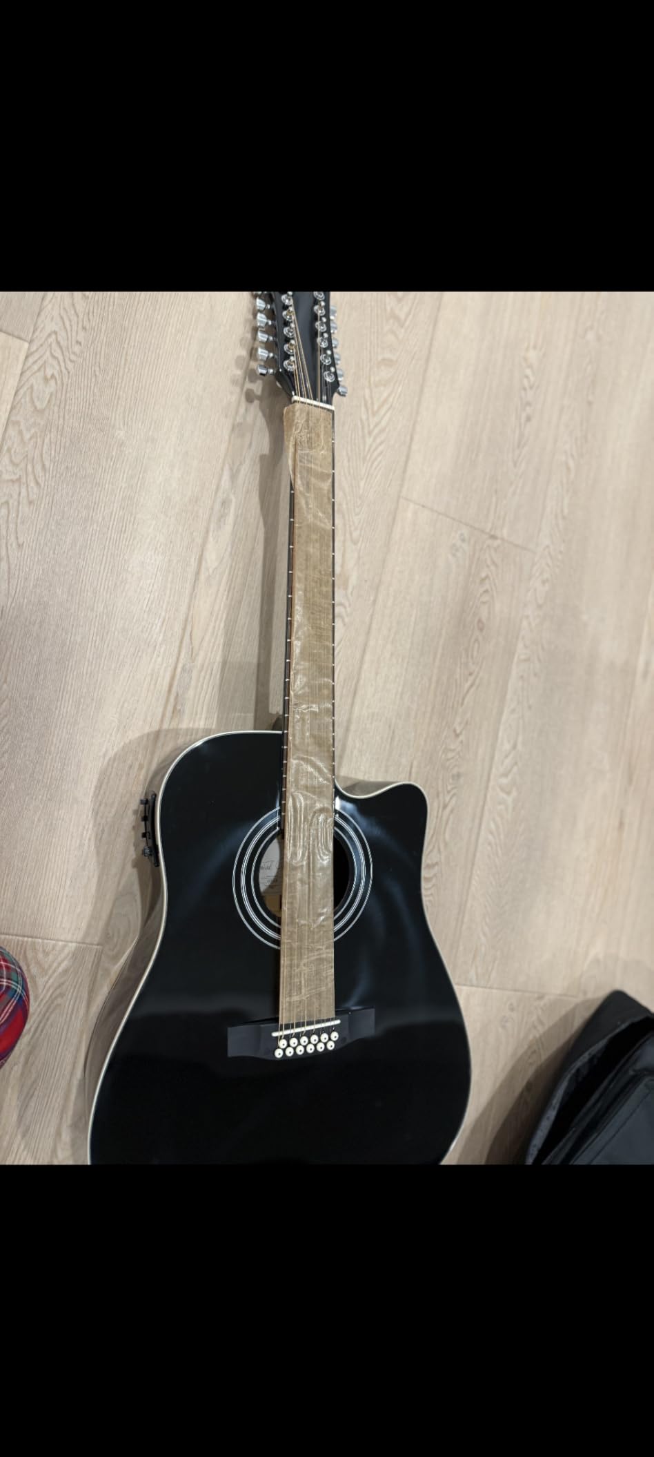 AKLOT 12-String Acoustic Electric Guitar: Mahogany Back and Sides with Spruce Top, 41-inch Cutaway Body, Built-in Pickup; Deluxe Set Includes Guitar Bag, Tuner, Cable, Capo, Strings & Picks (PL-SG) customer photo 3