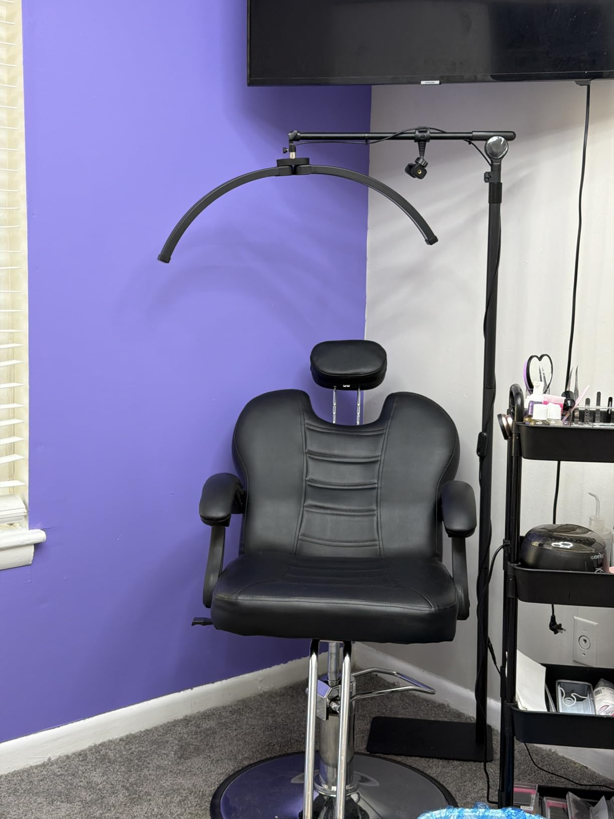 Barber Chairs for Barbershop, Reclining Salon Chairs for Hair Stylist with Heavy Duty Hydraulic Pump/Headrest/Footrest, 360° Rotation, Tattoo Chair Shampoo Equipment for Beauty Shop customer photo 1