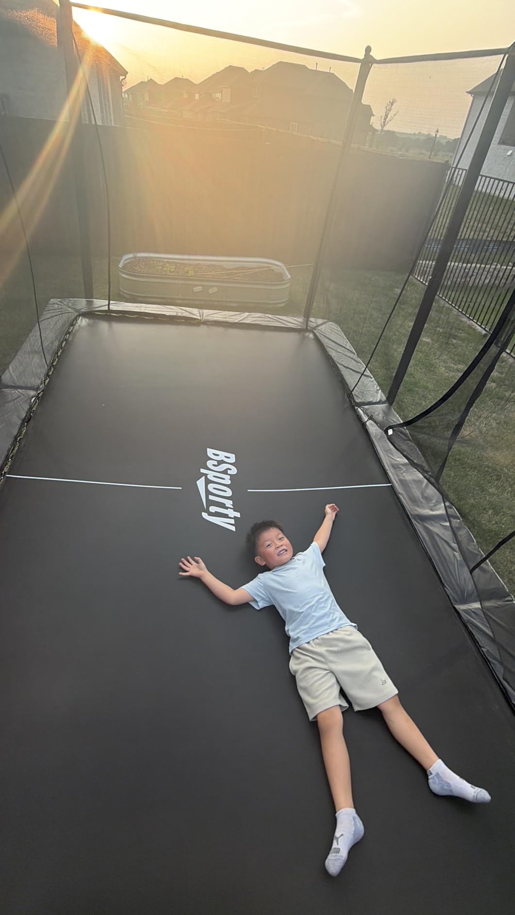 Air Rectangle Trampoline 8X14FT 1800LBS Weight Capacity Outdoor Square Gymnastics Heavy-DutyTrampolines with Net Enclosure for Kids Adults customer photo 1