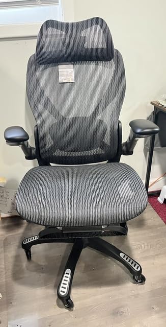 ELABEST X100 Ergonomic Mesh Office Chair, Big and Tall Home Desk Chair with 5D Flip-Up Arms, Adjustable 3D Lumbar Support customer photo 1