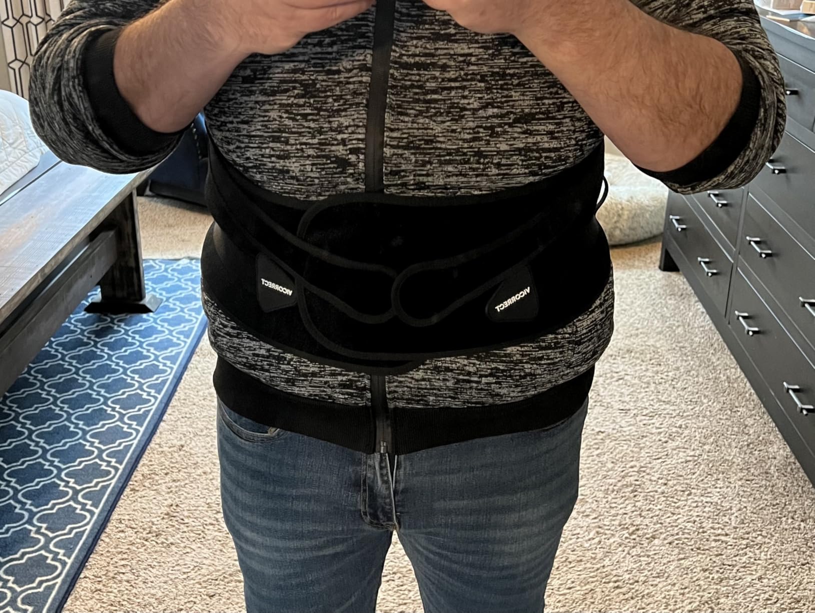 Vicorrect Posture Corrector for Women and Men: Back Support Brace Relieve Upper Back Shoulders Pain (Gray, Medium) customer photo 1