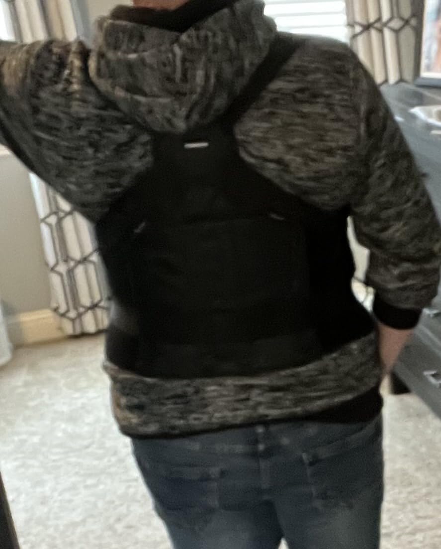 Vicorrect Posture Corrector for Women and Men: Back Support Brace Relieve Upper Back Shoulders Pain (Gray, Medium) customer photo 2