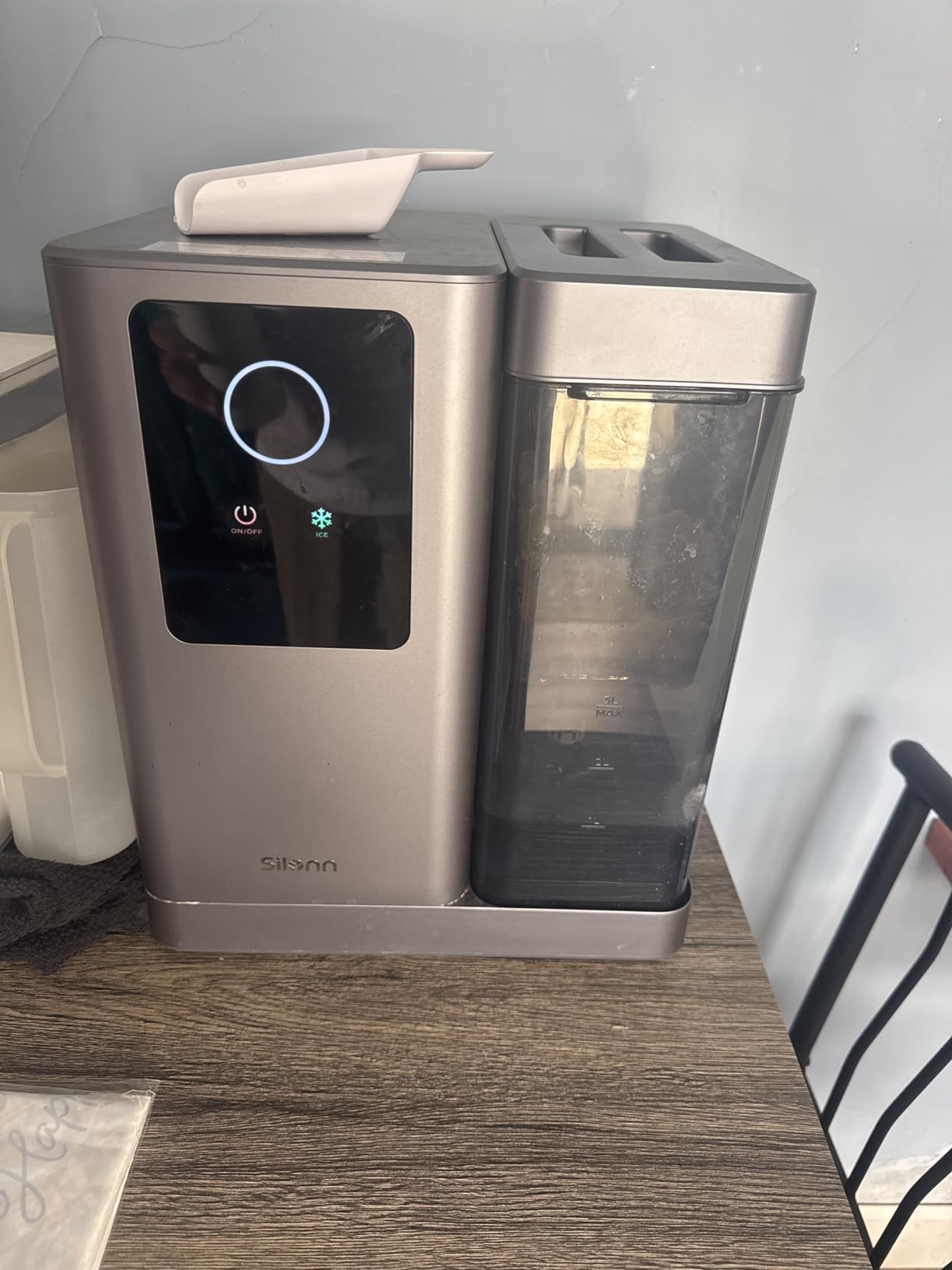 Silonn Nugget Ice Maker Countertop with APP & Voice Control, Self Cleaning Ice Machine with 3L Large Water Tank customer photo 1