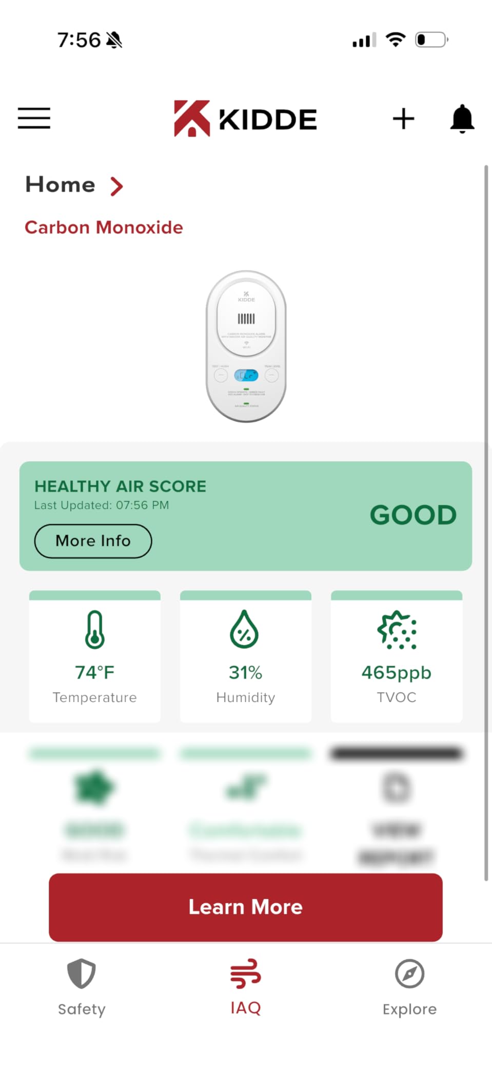 Kidde Smart Carbon Monoxide Detector & Indoor Air Quality Monitor, Plug-in with AA Battery Backup, Real-Time Notifications, 2.4 GHz Wi-Fi Enabled, Rotating Plug, 85 dB Alarm, 5th Edition, COPDLQW customer photo 2
