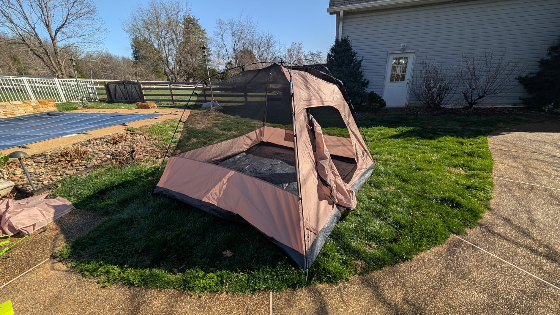 Happy Travel Camping Tent, 4 Person Dome Tents for Camping with Rainfly, Waterproof Clip Easy Setup Portable Family Tent with Mesh Windows, 20% More Headroom Backpacking Tents for Camping & Hiking customer photo 1