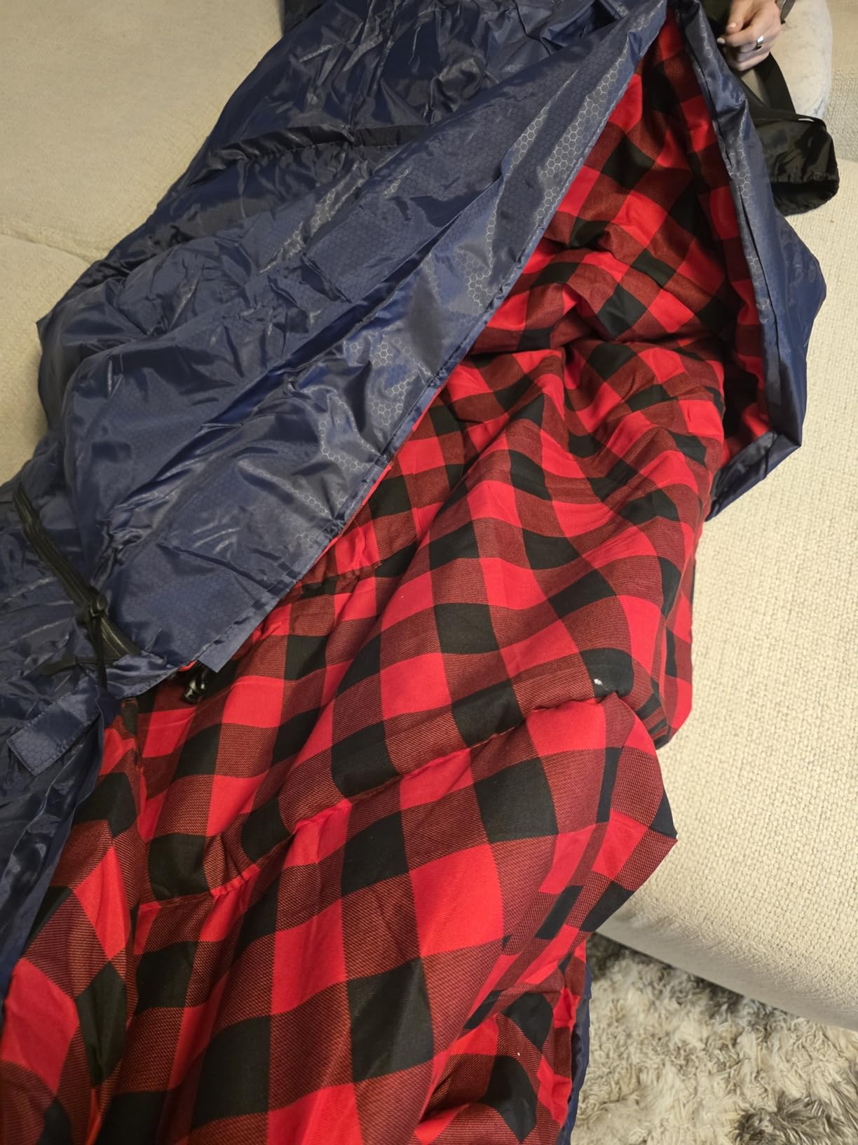 Swtmerry Double Sleeping Bag for Adults with 2 Pillows, Big&Tall XL Queen Size Sleeping Bag for 2 Person, Waterproof 2 Person Sleeping Bags for 3 Seasons,Cold Weather&Warm,Camping,Hiking & Backpacking customer photo 1