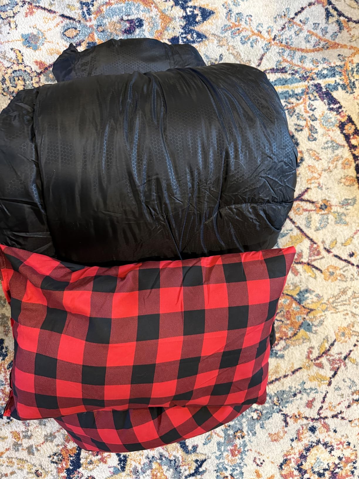 Swtmerry Double Sleeping Bag for Adults with 2 Pillows, Big&Tall XL Queen Size Sleeping Bag for 2 Person, Waterproof 2 Person Sleeping Bags for 3 Seasons,Cold Weather&Warm,Camping,Hiking & Backpacking customer photo 2