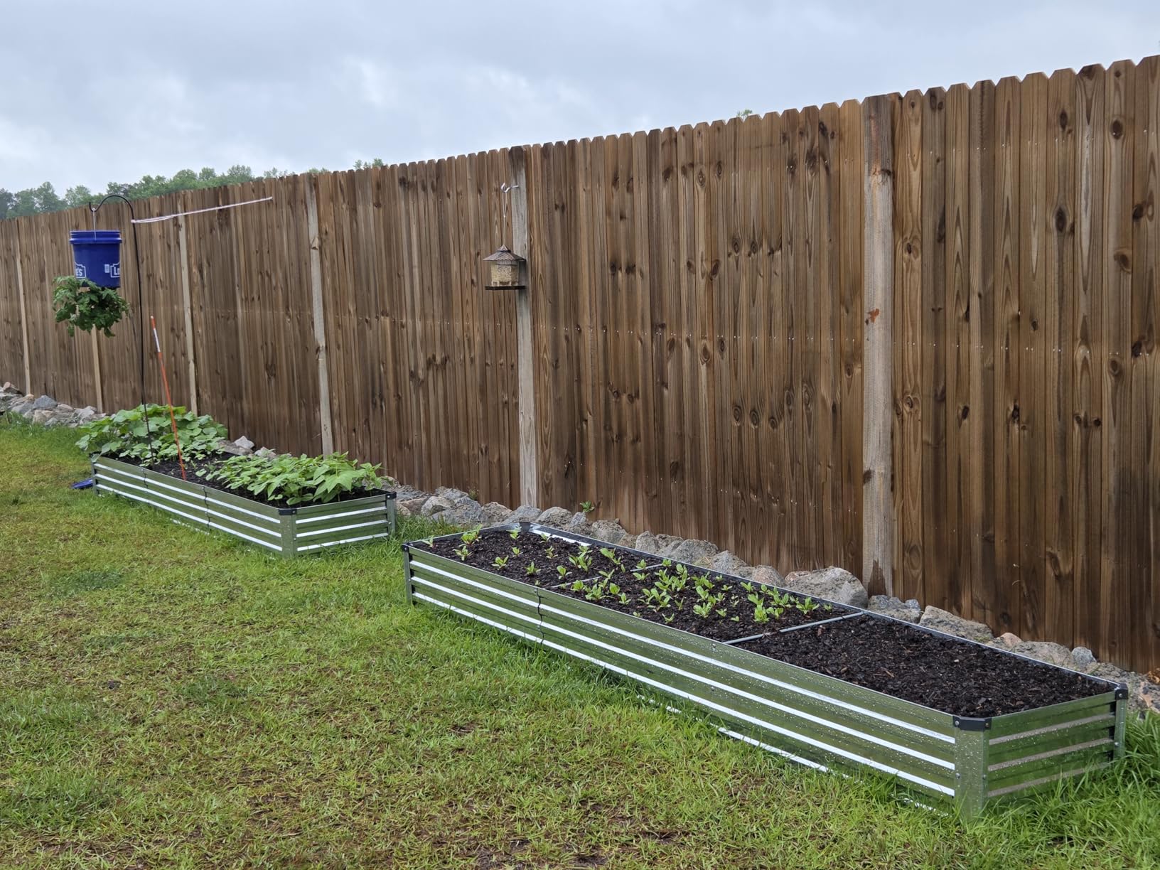 zunatu 10x2x1ft(2 Pack) Galvanized Raised Garden Bed, Outdoor Planter Boxes Metal Patio Kit Planting Bed for Vegetables Flowers, Silver customer photo 2