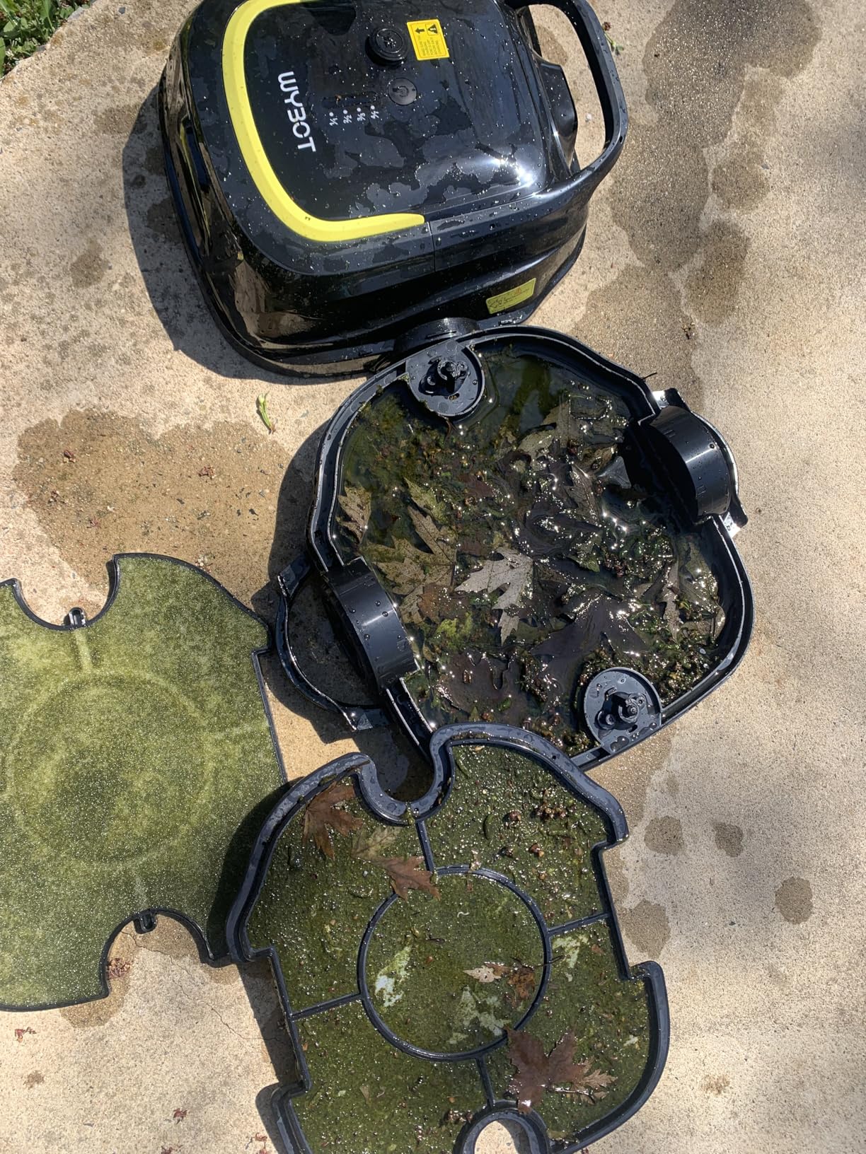 WYBOT A1 Robotic Pool Cleaner - Dual-Layer Filtration, Strong Suction, 130-Min Runtime, Cordless Pool Vacuum for Above-Ground & Flat Pools up to 1,100 Sq. Ft., 4 Cleaning Modes (Darkgrey) customer photo 2