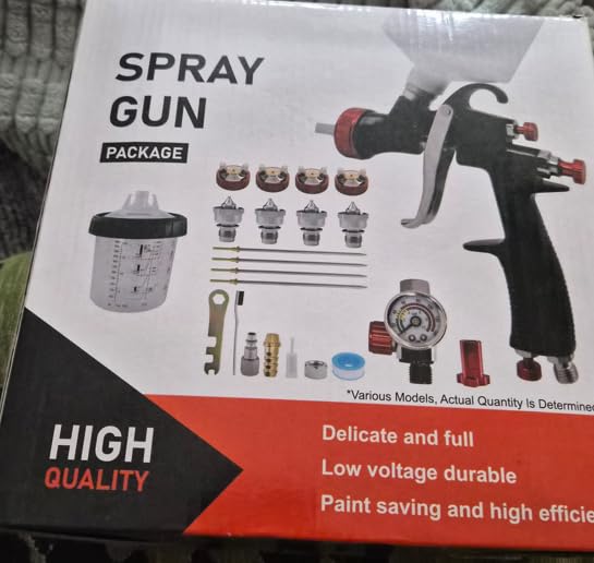 R500 LVLP Air Spray Gun with 10PCS 650ML Disposable Paint Cups, A610 Paint Guns Automotive, Paint Gun Sprayer for Car Painting customer photo 2