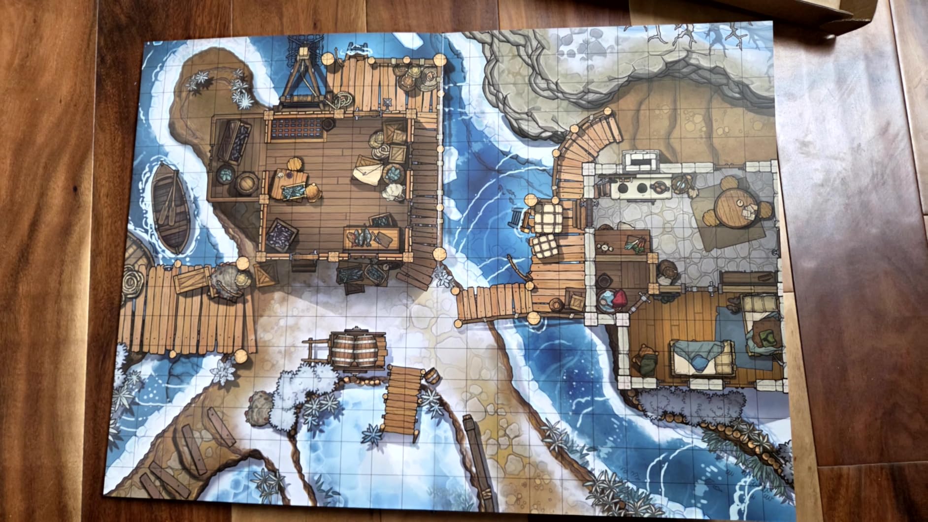 DND Battle Map Book - 40 Reusable Wet/Dry Erase Mats, 200+ Scenery Decals, 1