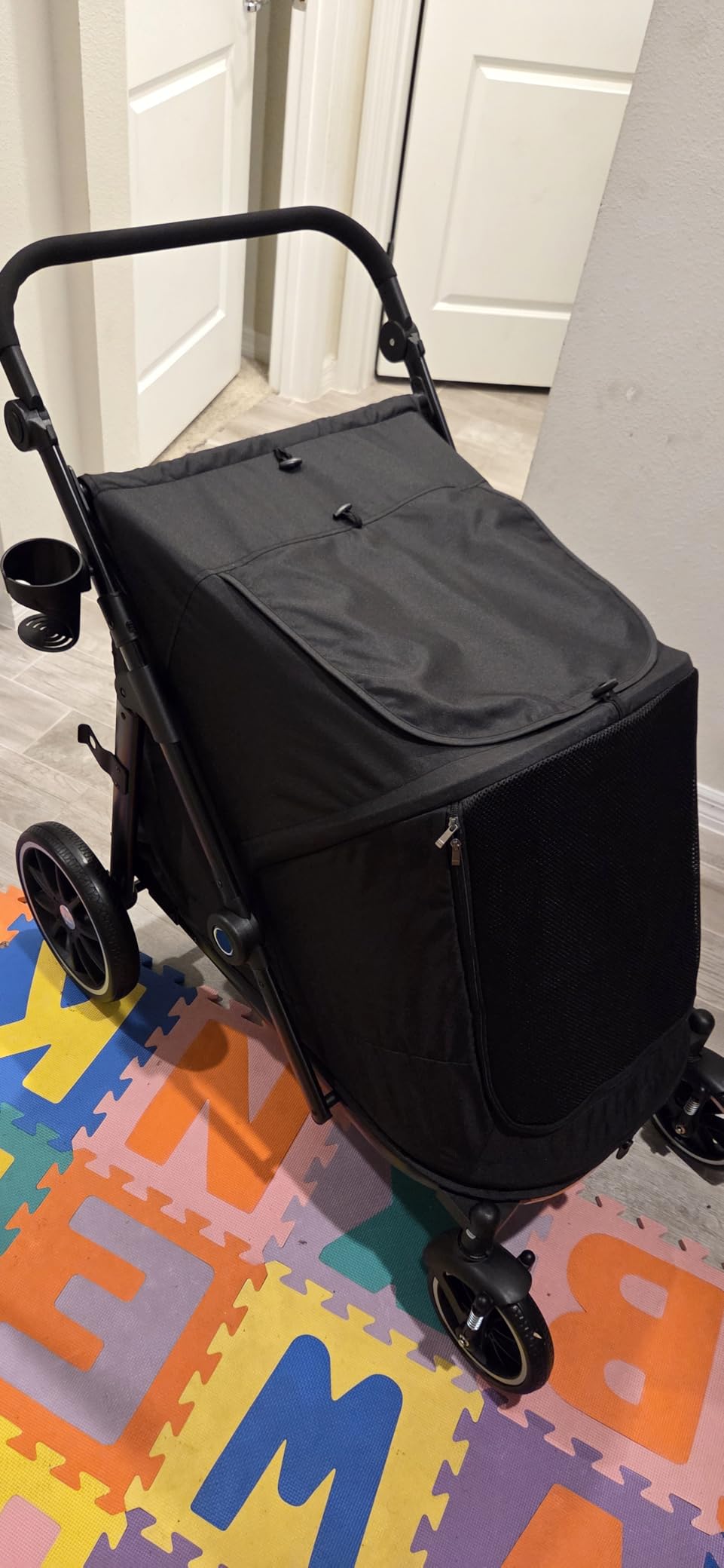 Dog Stroller for Large Dogs, 100 Lbs Capacity Heavy Duty Extra Large Pet Stroller for Medium Dogs, All Terrain Dog Wagon Cart with 12