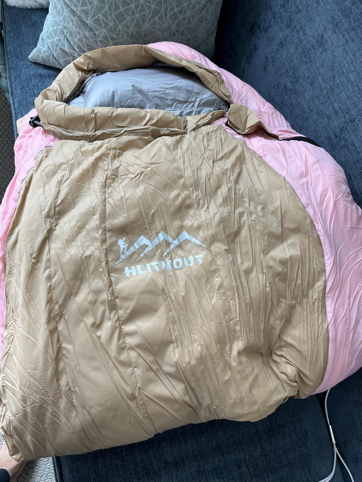 Ultralight Down Sleeping Bag for Adults with Pillow, 15°F 32°F 45°F Ultra Compact Mummy Sleeping Bag with 680FP Duck Down customer photo 1