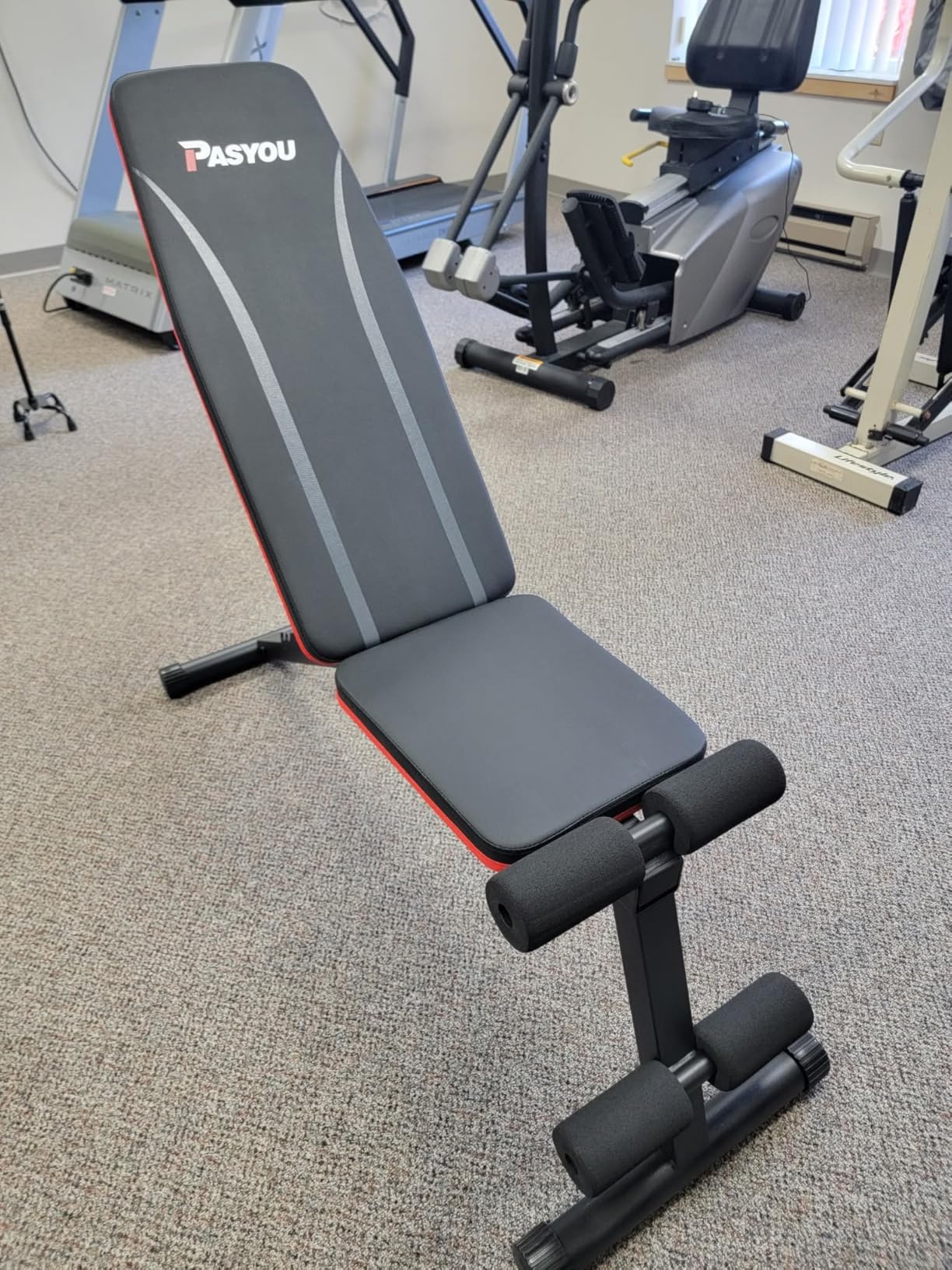PASYOU Adjustable Weight Bench, Foldable Incline Decline Flat Bench with 660 lb Capacity, 95% Pre-Assembled, Compact Bench Press Full Body Strength Training Bench for Home Gym, Wider Seat customer photo 2