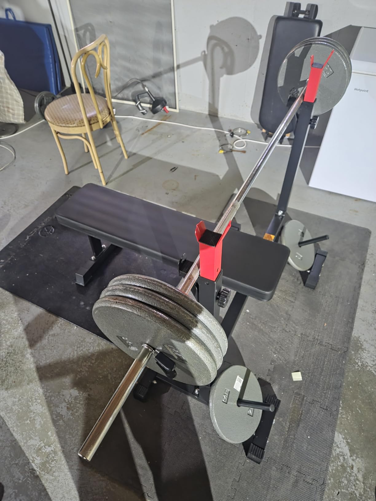 CANPA Olympic Weight Bench with Squat Rack Workout Bench Adjustable Barbell Rack Stand Strength Training Home Gym Multi-Function customer photo 1
