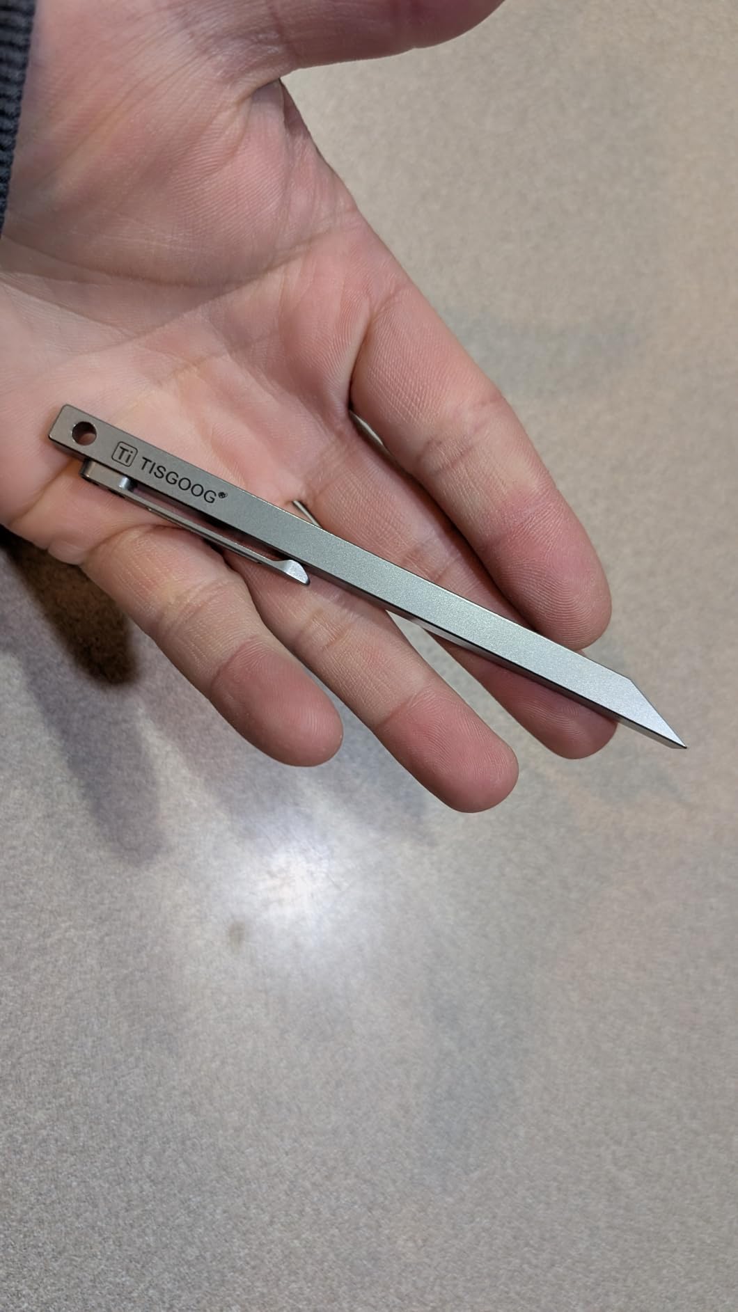 Titanium Pry Bar, EDC Multitool with Folding Knife, Wrench, Screwdriver, Bottle Opener, Ruler, SIM Card Removal Tool customer photo 2