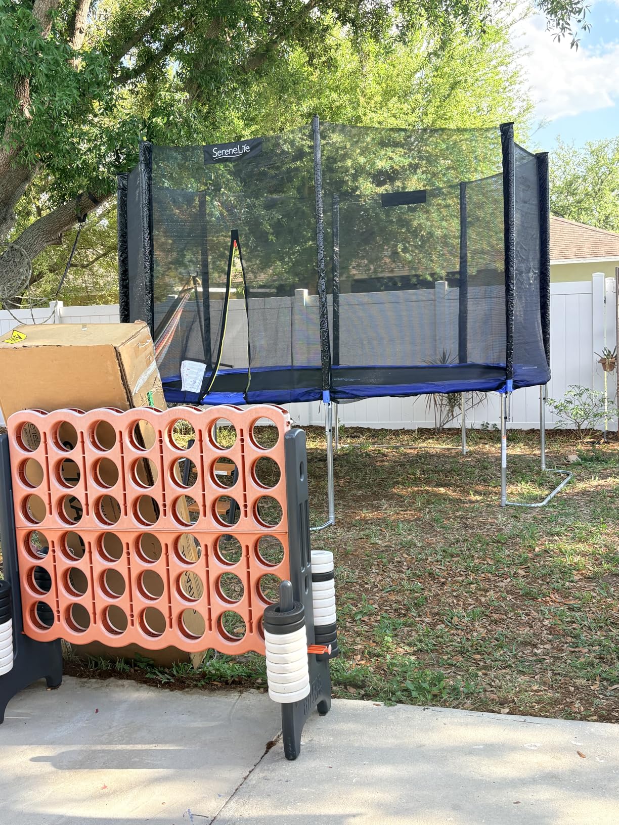 SereneLife Trampoline Outdoor 8FT 10FT 12FT 14FT with Enclosure Net, Ladder and Anti-Rust Coating - ASTM Approved Recreational Trampolines customer photo 1