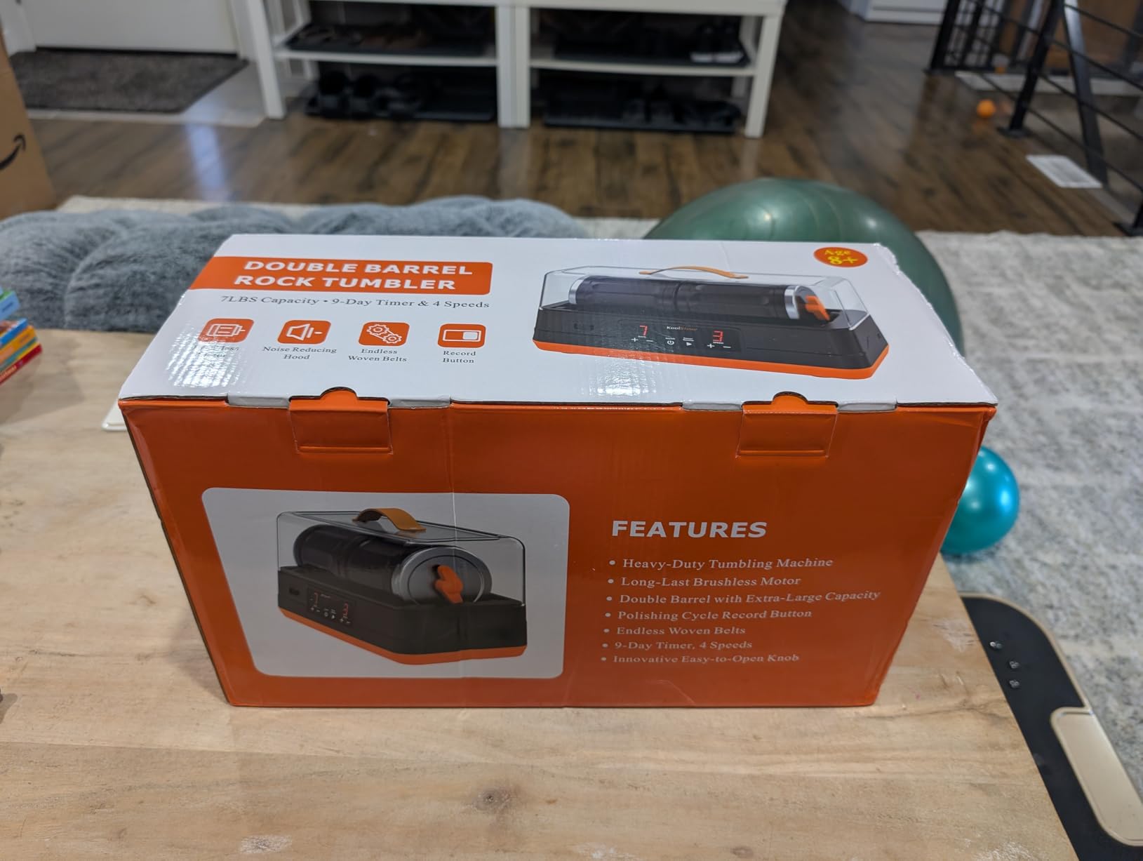 C1 Pro Ultra Brushless Rock Tumbler Kit - Dual Barrel 7LB Capacity with Noise-Reducing Cover, Ultra Quiet Professional Rock Polisher with Full Accessories customer photo 2