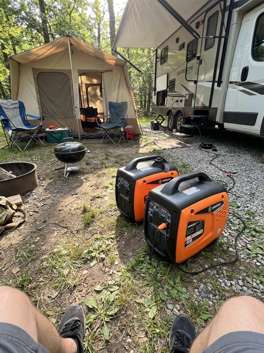 5000W Portable Inverter Generator for Home Emergency Backup Power, Super Quiet Small Gas Powered Generator for Camping, RV, Outdoor, Jobsite with ECO Mode, Parallel Capable, EPA Compliant customer photo 1
