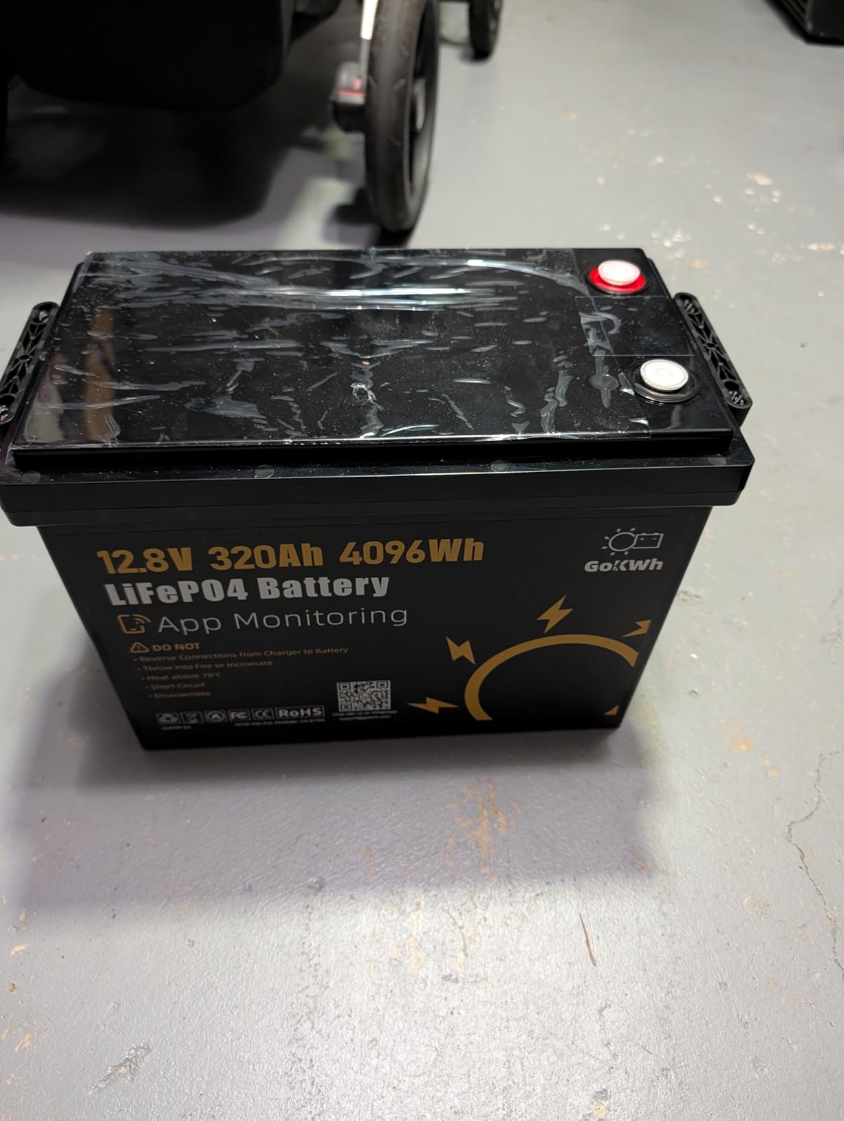 12V 100Ah LiFePO4 Marine Battery with Bluetooth APP, 1280Wh Deep Cycle Trolling Motor Battery, Built-in 100A BMS, 4000+ Deep Cycles customer photo 1