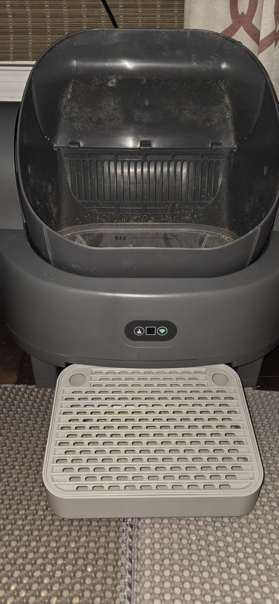 Automatic Litter Box, Open Top Large Self Cleaning Cat Litter Box for Multiple Cats, with APP Control/Multiple Safety Sensors/Trash Bag/Litter Mat, Cat Box Automatic Cleaning customer photo 2