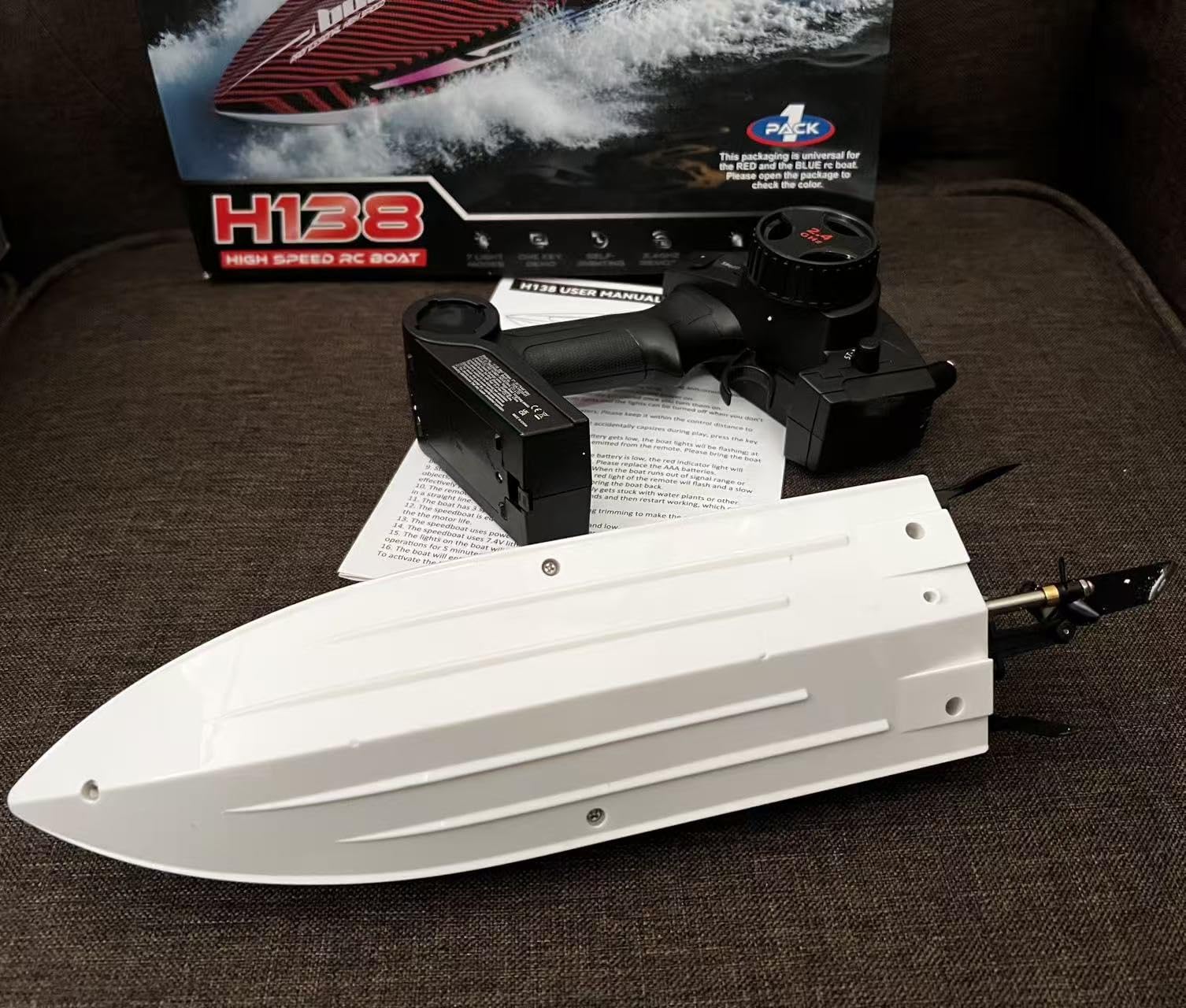 RC Boat for Kids Adults, Fast Remote Control Boat for Pool, Lakes with 30+KPH, 7 LED Lights, Self-Righting, Water Cooling, Fully Waterproof Hull, 2.4GHz RC Boats Summer Toys customer photo 2