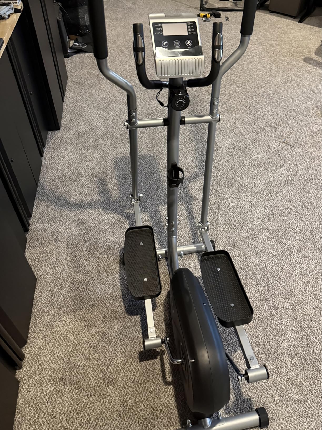THERUN Elliptical Exercise Machine, Ultra-Quiet Elliptical Machine for Home, 13.2LBS Flywheel Elliptical Trainer, 16 Resistance Levels Elliptical Training Machines w/Pulse Sensor, LCD Monitor customer photo 1