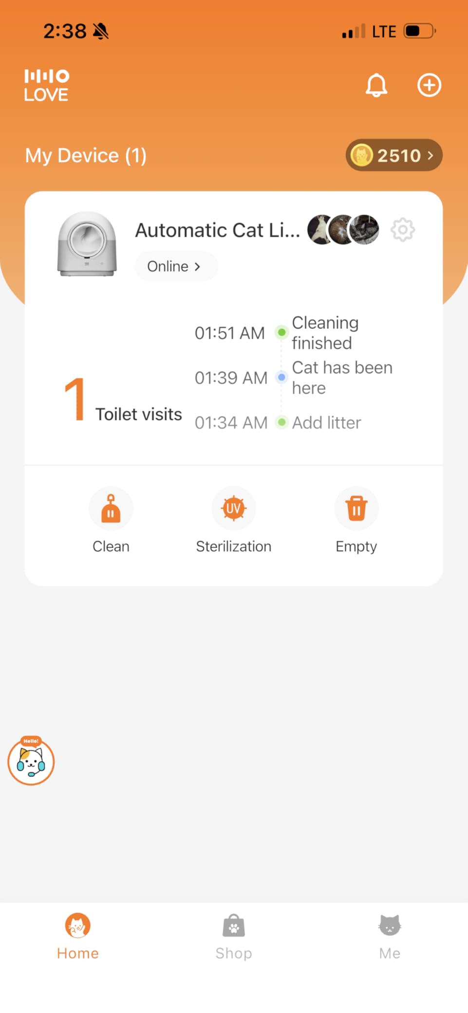 HHOLOVE Self Cleaning Litter Box Automatic with Safety Sensors, Odor Control, Real-Time Health and Weight Monitor, Ultra-Quiet, 60L Large Capacity for Multiple Cats, 2026 Version customer photo 2