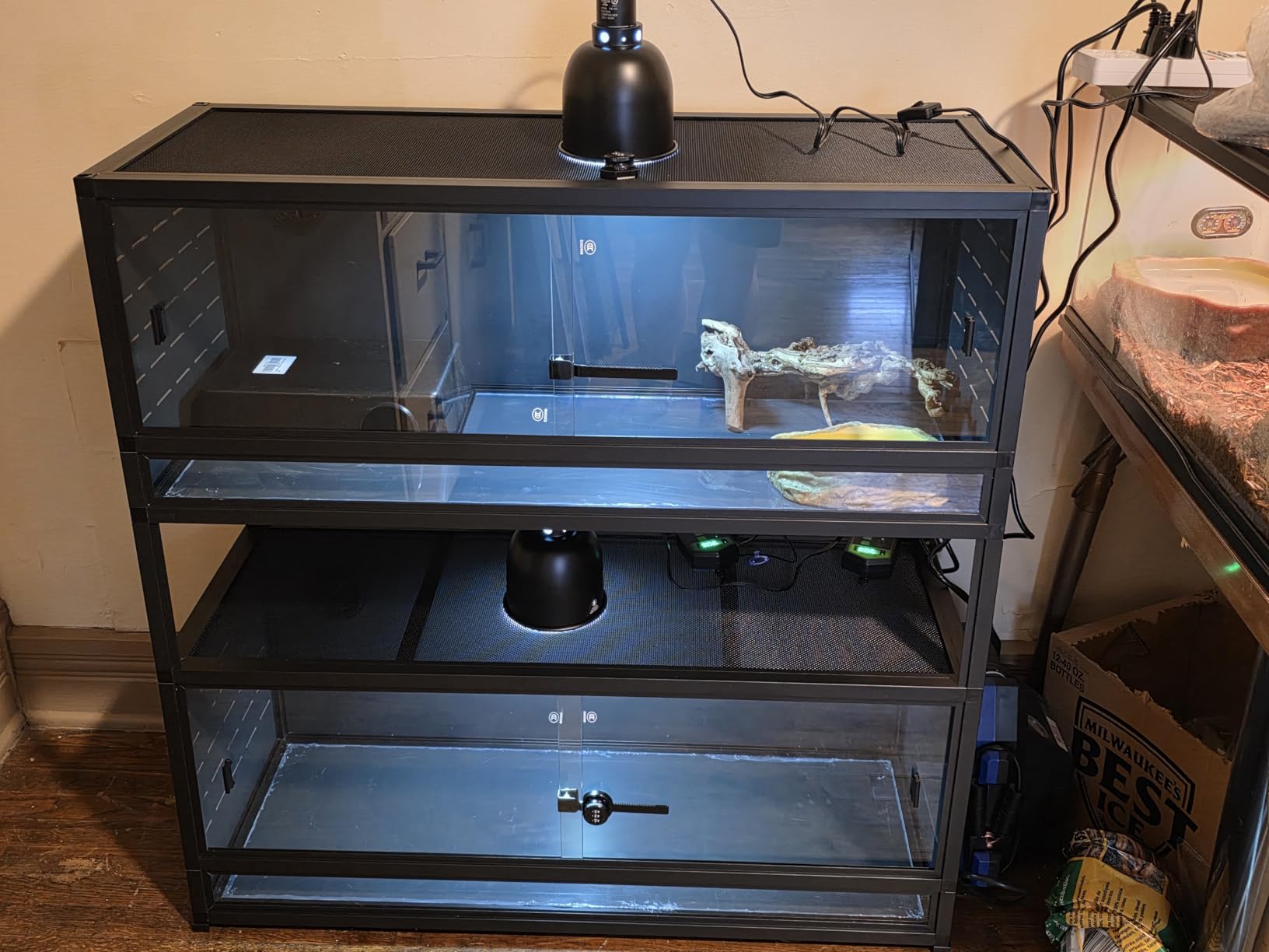 Large PVC Reptile Enclosure 3 Tier 44