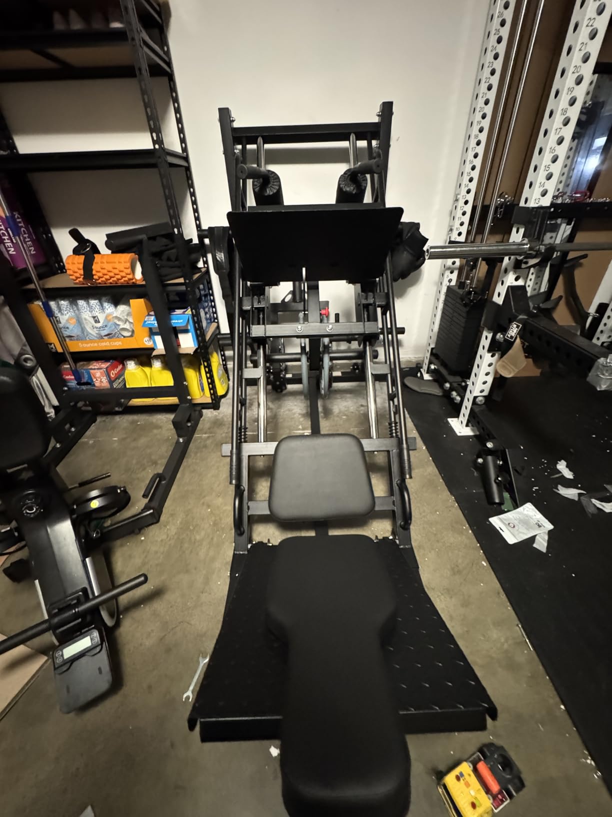 Dripex Leg Press Hack Squat Machine Combo for Home Gym, Adjustable Leg Press Machine for Full Lower Body Workout, Upgraded Leg Press with Transport Wheels and Weight Storage, Weight Plates Not Included customer photo 2