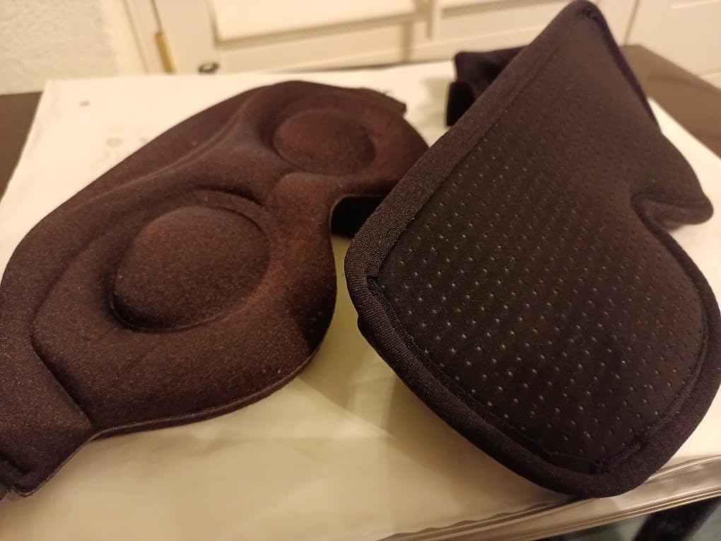 LC-dolida White Noise Sleep Mask, 3D Sleep Headphones with 16 Soothing Sounds, Bluetooth 5.4 Sleep Eye Mask with Timer customer photo 2