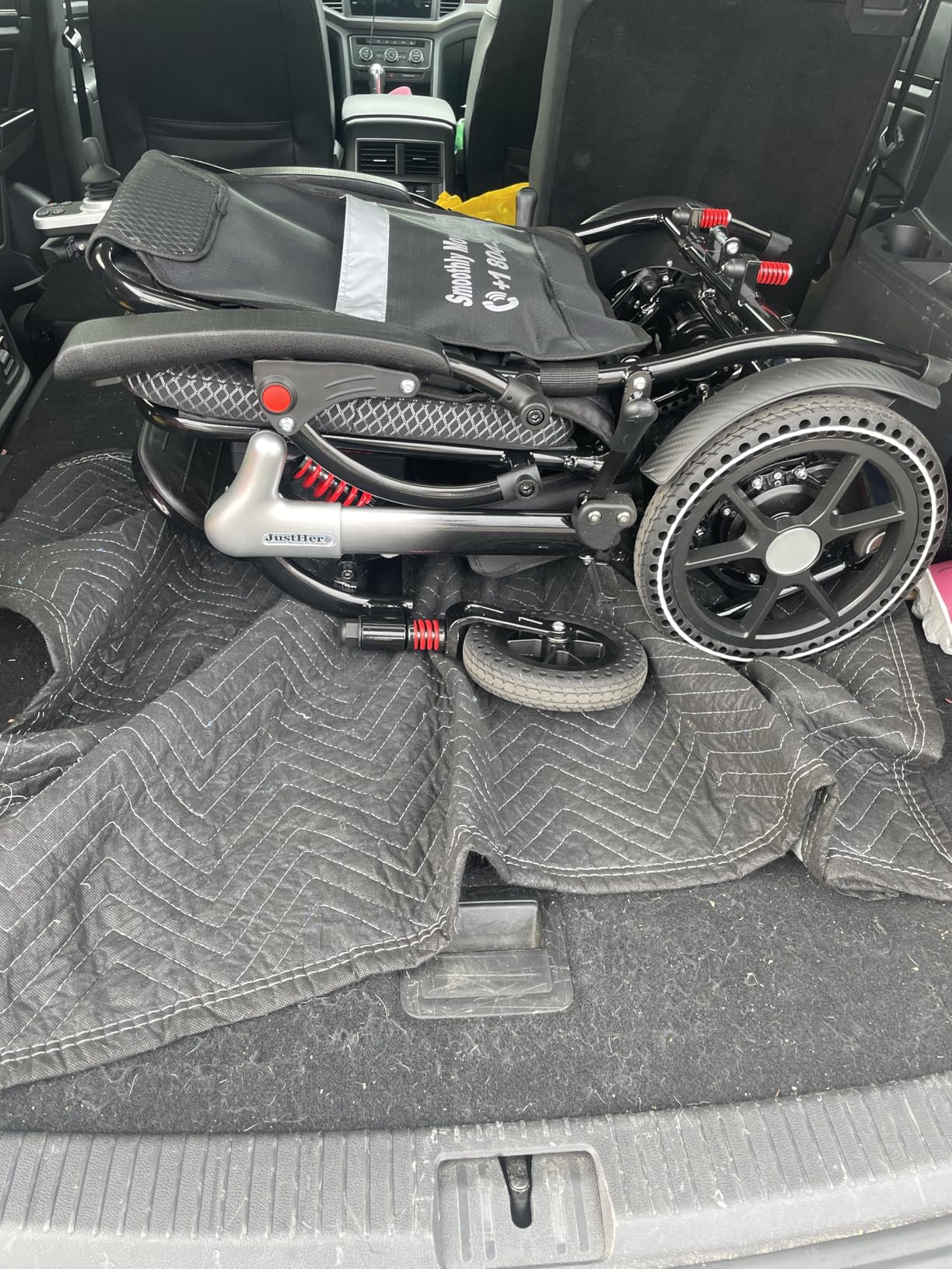 4 Wheels Mobility Scooters for Seniors, Foldable Mobility Electric Scooter, 350LBS Capacity & 15 Miles Range & 350W Powerful Moto & Rotating Seat & LED Light & Double Baskets & Auto Brake customer photo 2