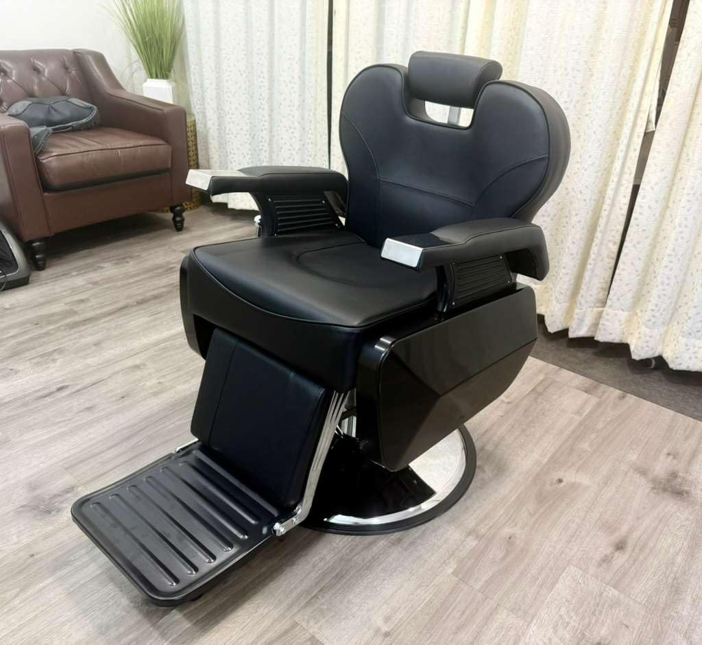Black Barber Chair, Vintage Hair Salon Chair Hair Stylist, Reclining Salon Chair Hydraulic All Purpose Barber Chairs for Barbershop, Classic Tattoo Massage Beauty Spa Equipment customer photo 2