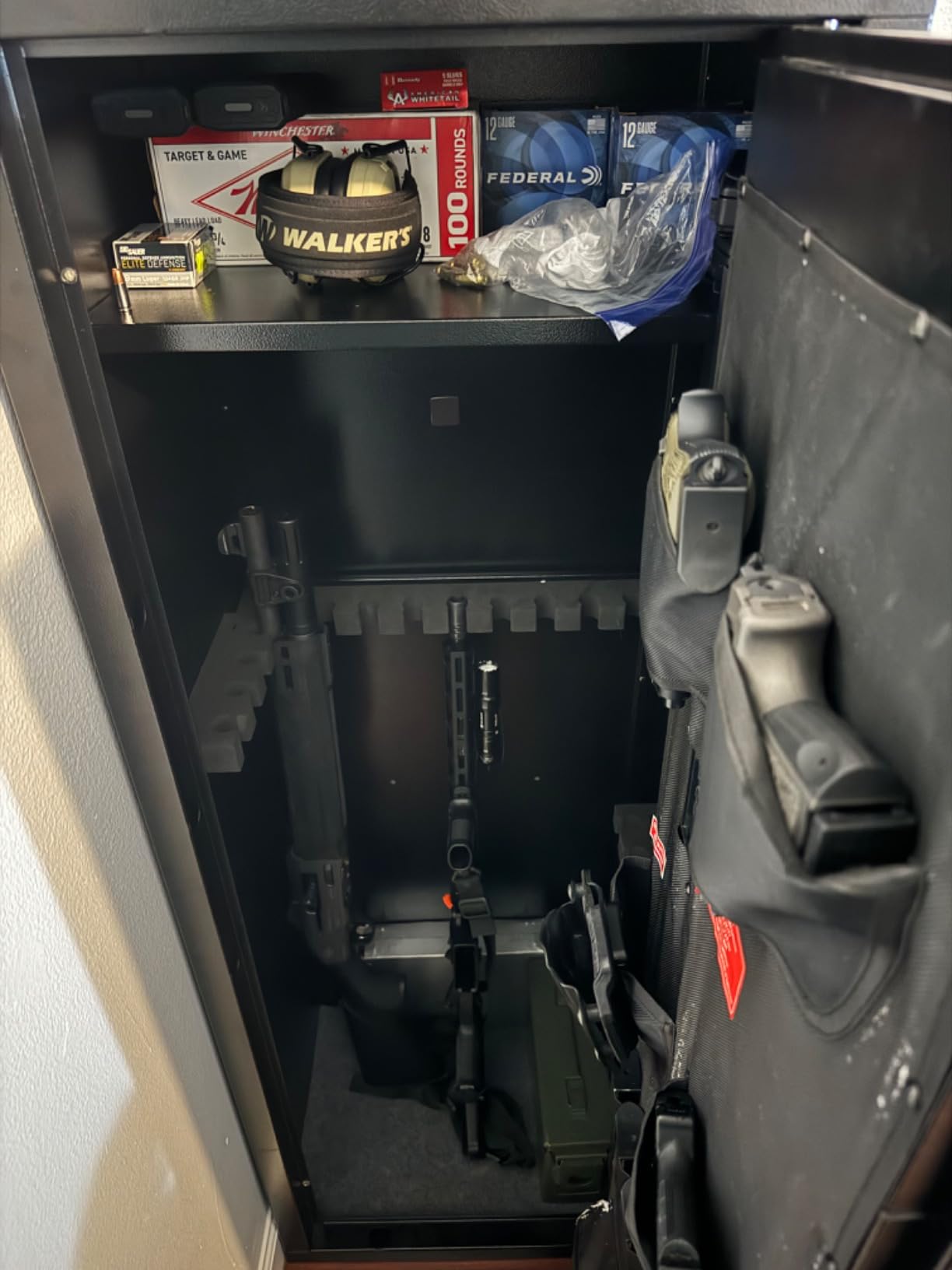 KAER Large Biometric Gun Safe for Rifles and Pistols,Storage 20-25 Firearms (with/Without Scopes),Gun Cabinet with Adjustable Storage/Pistol Pouches Rifle Safe for Home Defense,Hunting,Shooting,AR-15 customer photo 2