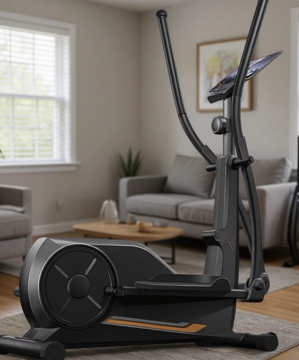 CURSOR Elliptical Exercise Machine, Elliptical Machine for Home with Hyper-Quiet Magnetic Driving System, 8&16 Levels Resistance, Compact Elliptical with 12IN Stride, LCD Monitor, 350LBS Weight Capacity customer photo 1