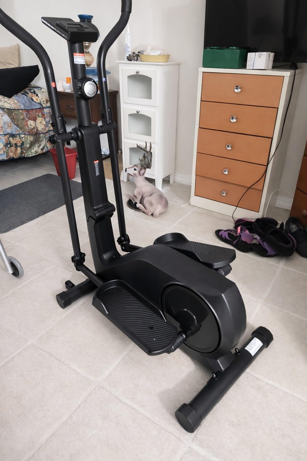 CURSOR Elliptical Exercise Machine, Elliptical Machine for Home with Hyper-Quiet Magnetic Driving System, 8&16 Levels Resistance, Compact Elliptical with 12IN Stride, LCD Monitor, 350LBS Weight Capacity customer photo 2