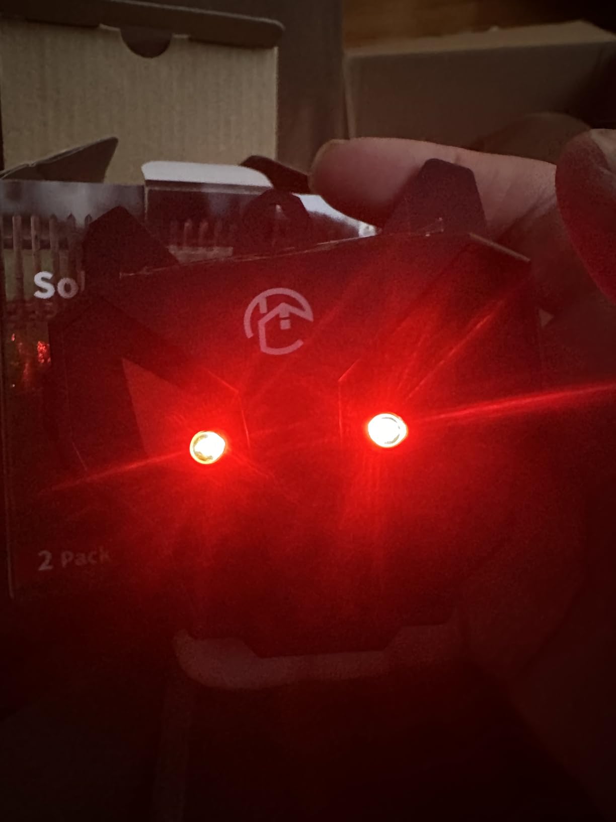 4 Pack Solar Nocturnal Animal Repeller with Red Flashing Lights, Humane Coyote Deterrent for Fox Raccoon Skunk Deer, Waterproof Predator Eyes Animal Deterrent for Chicken Coop & Garden customer photo 1